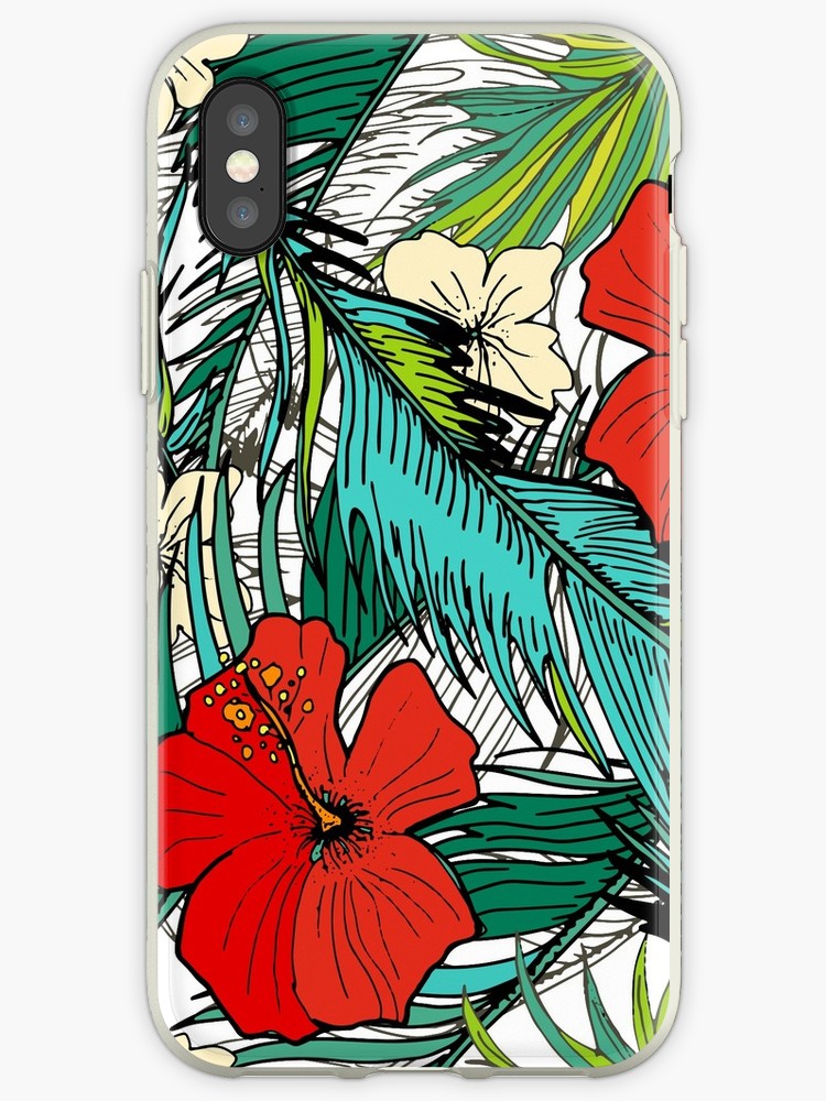 Stylish Seamless Tropical Background - Mobile Phone Case , HD Wallpaper & Backgrounds