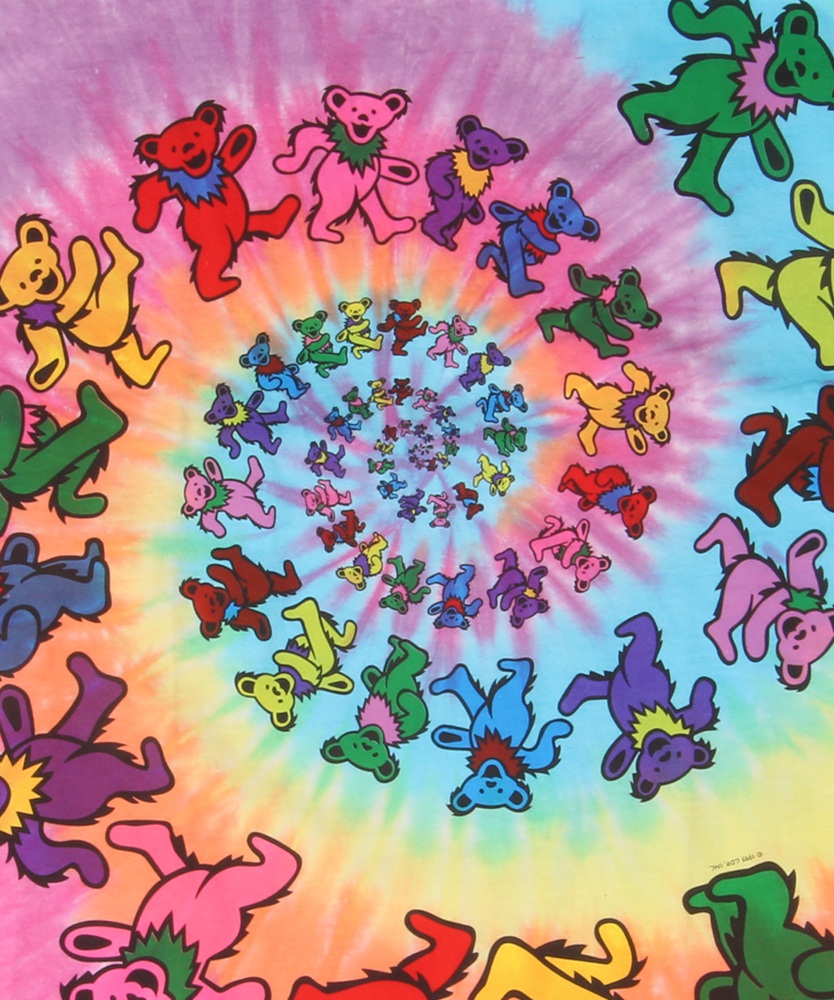 Grateful Dead Spiral Bears Tie Dye T-shirt , HD Wallpaper & Backgrounds