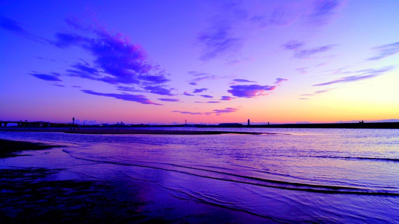 Sunsets Clouds Ocean Beach Silence Sunset Wallpaper - Sunset , HD Wallpaper & Backgrounds