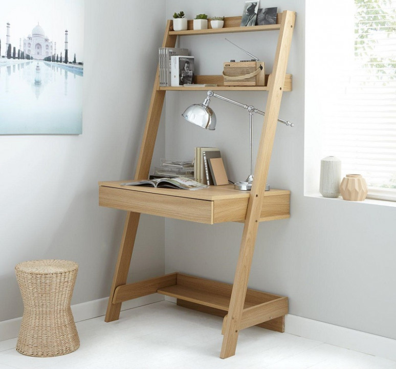 Koleksi Paling Baru Dari Gambar Meja Belajar Minimalis - Ladder Desk With Drawers , HD Wallpaper & Backgrounds