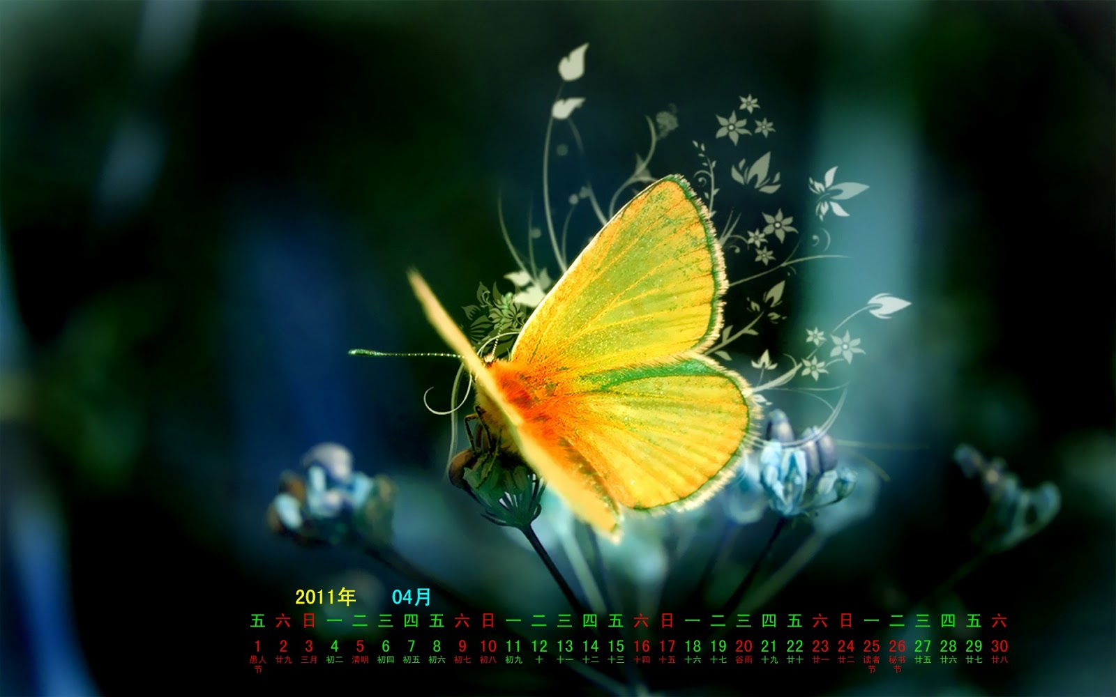 Butterfly Creative Image Pc - Yellow Butterfly , HD Wallpaper & Backgrounds