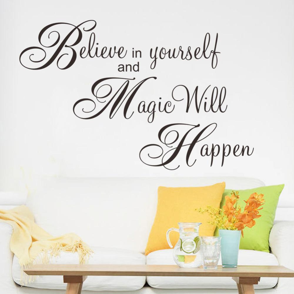 Magic Will Happen Inspiration Quote Wall Sticker Decal - Inspirational Quotes For Bedroom Wall , HD Wallpaper & Backgrounds