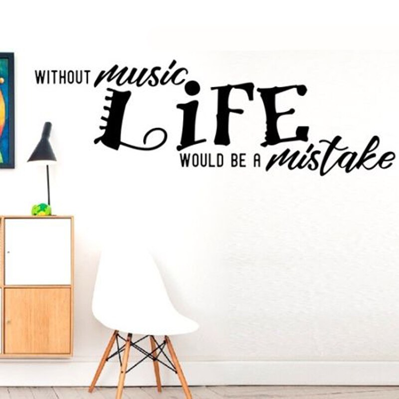 Without Music Life Would Be A Mistake Wall Stickers - Decal , HD Wallpaper & Backgrounds