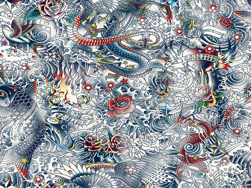 Jean Paul Gaultier Iresumi Multi-coloured Wallpaper - Motif , HD Wallpaper & Backgrounds