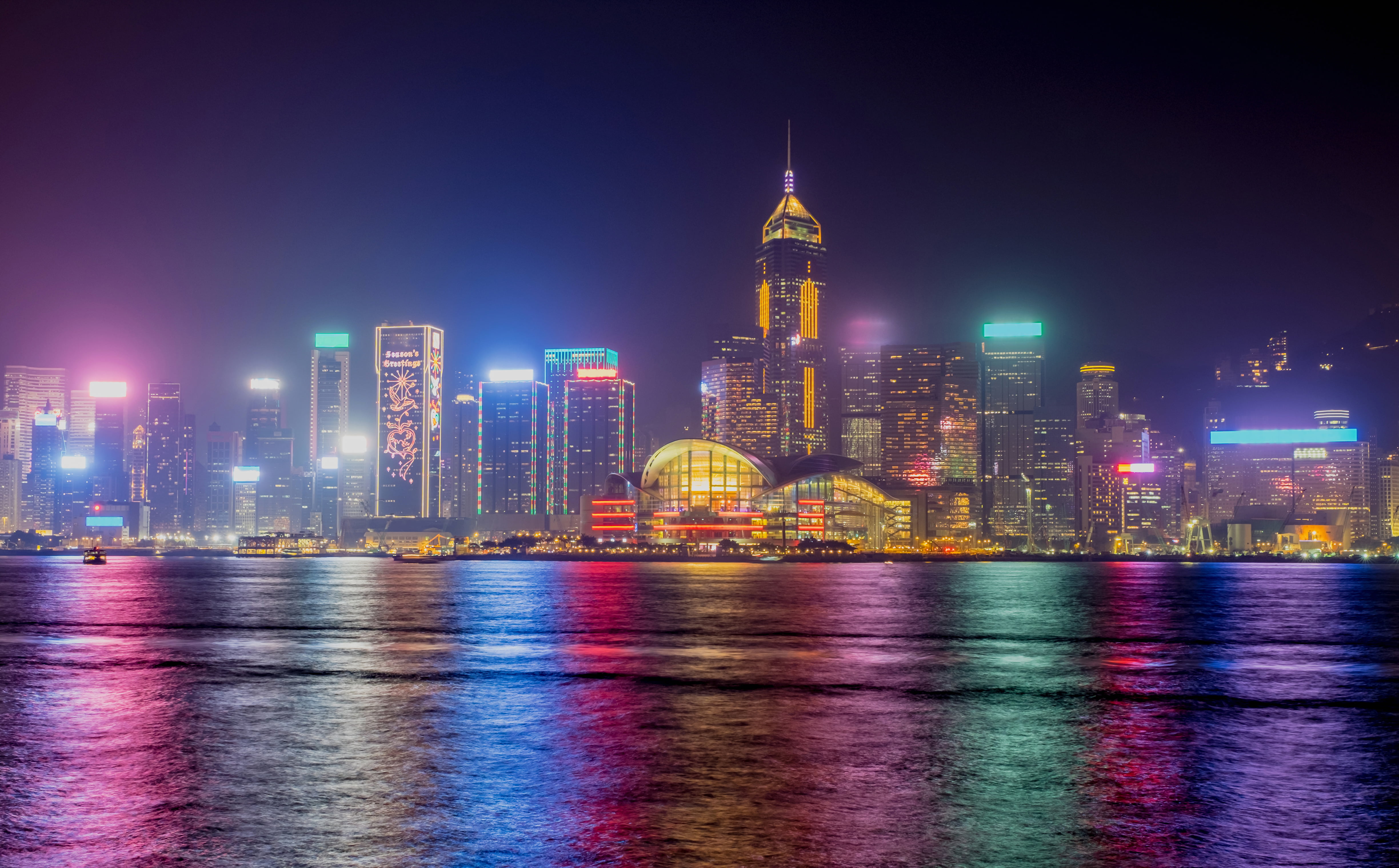 Hong Kong Skyline 4k , HD Wallpaper & Backgrounds