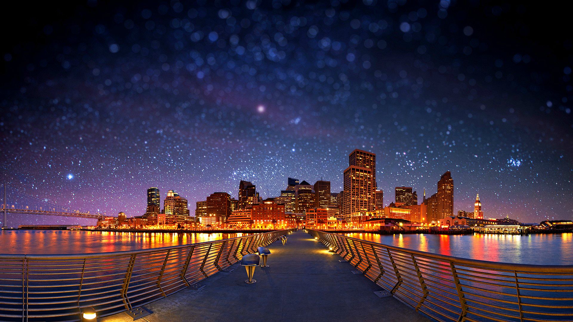 Nightscape San Francisco Wallpaper - Mitis For Miles And Miles , HD Wallpaper & Backgrounds