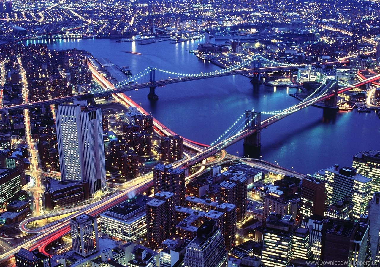 Amazing, City, Computer, Night, Scape, Wallpaper, Wallpapers - Brooklyn New York City Ny , HD Wallpaper & Backgrounds