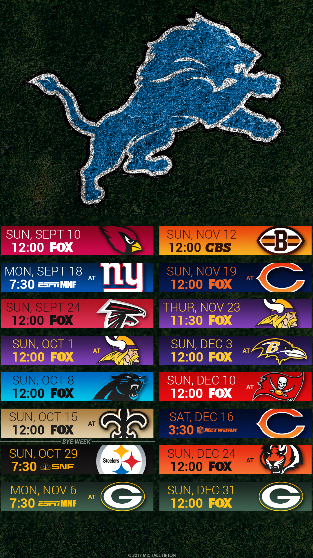 Detroit Lions 2018 Schedule , HD Wallpaper & Backgrounds