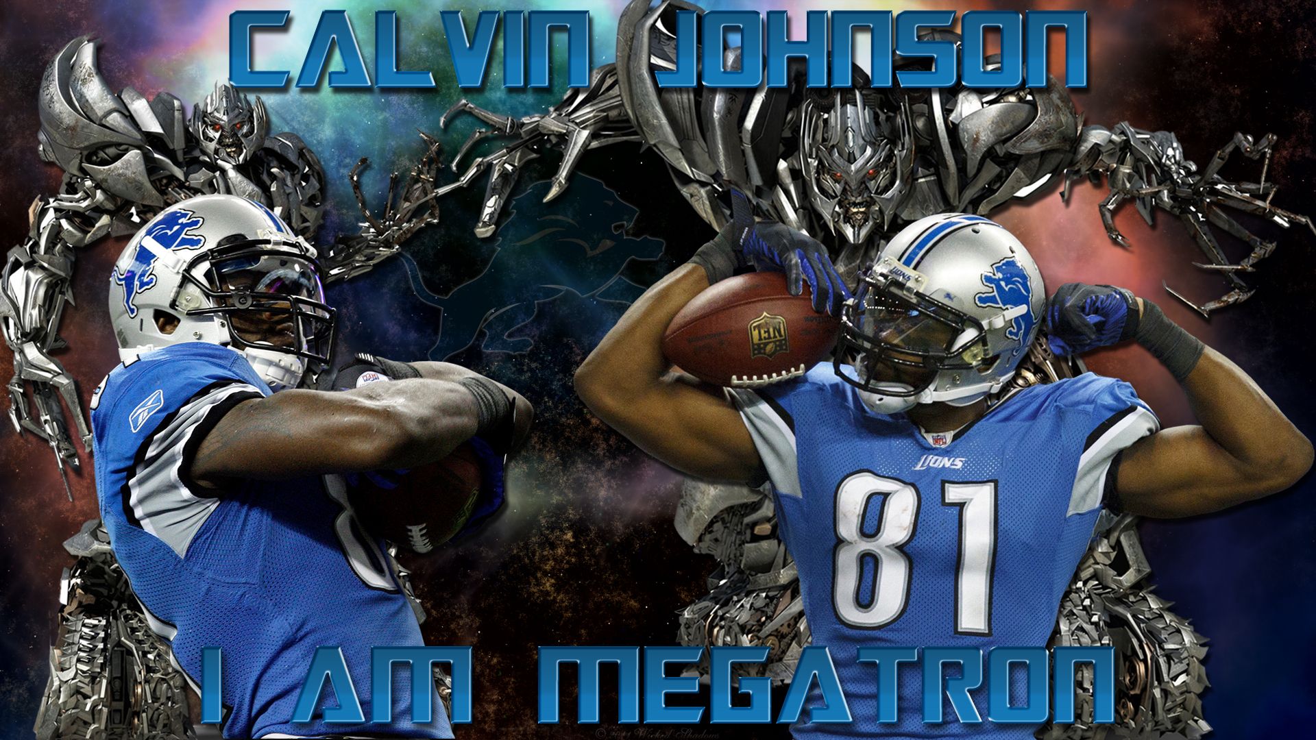 Calvin Johnson I Am Megatron Detroit Lions Wallpaper - Calvin Johnson Megatron , HD Wallpaper & Backgrounds