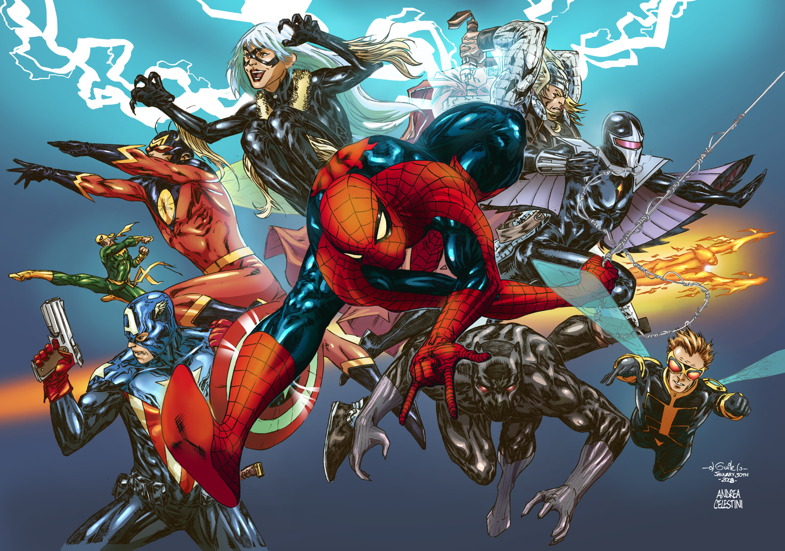 Spider-man And Friends - Marvel Spider Man Allies , HD Wallpaper & Backgrounds