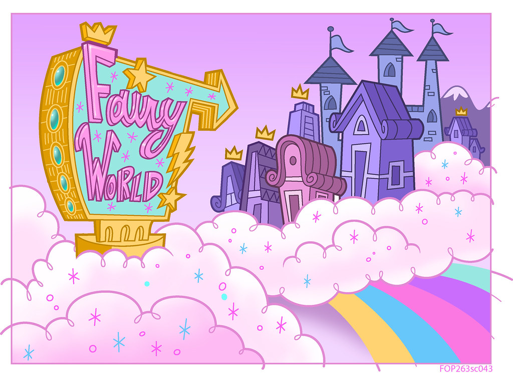 Fairy World Background From The Fairly Oddparents Episode - Fairly Odd Parents Land , HD Wallpaper & Backgrounds