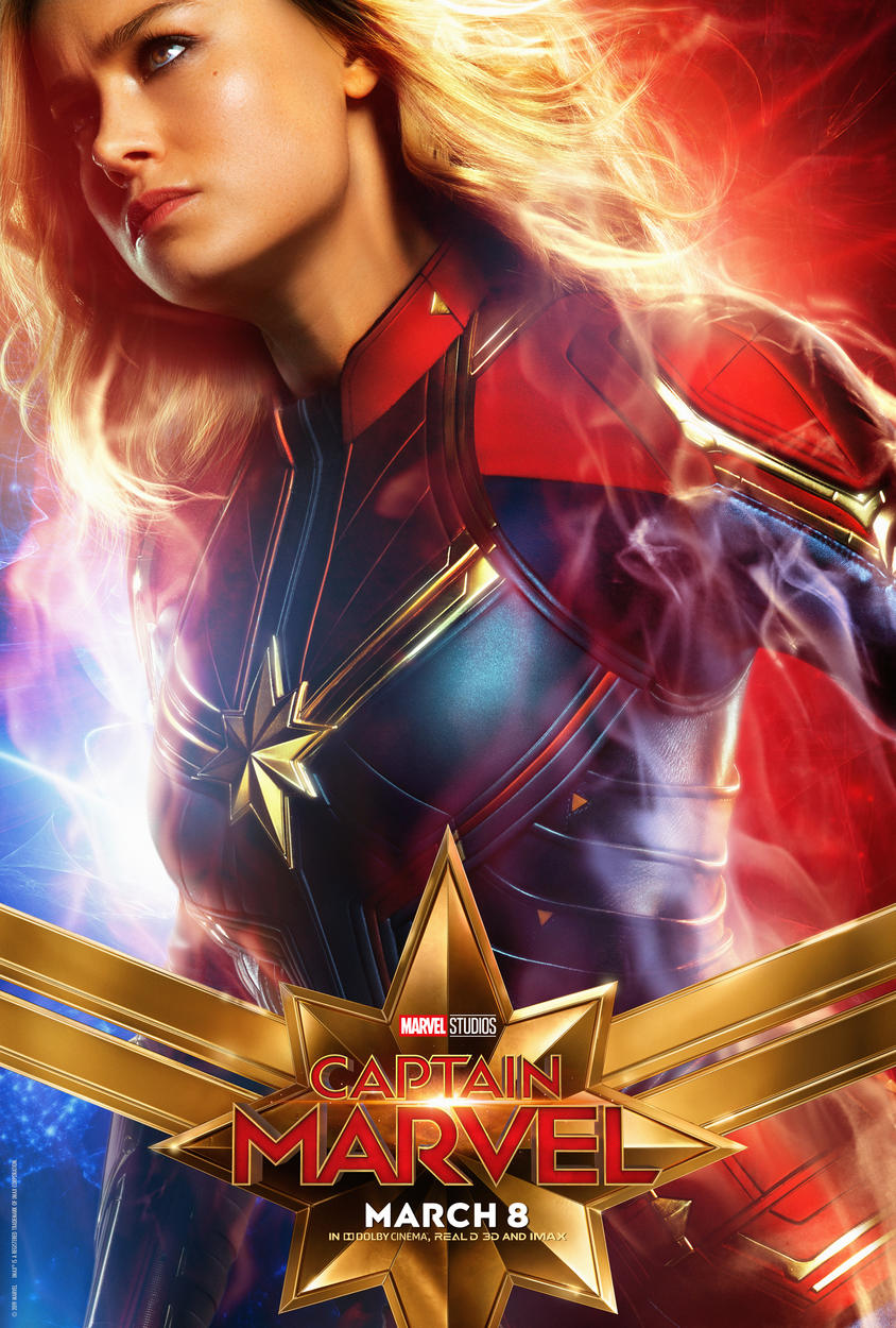 Brie Larson As Captain Marvel - Captain Marvel Character Posters , HD Wallpaper & Backgrounds