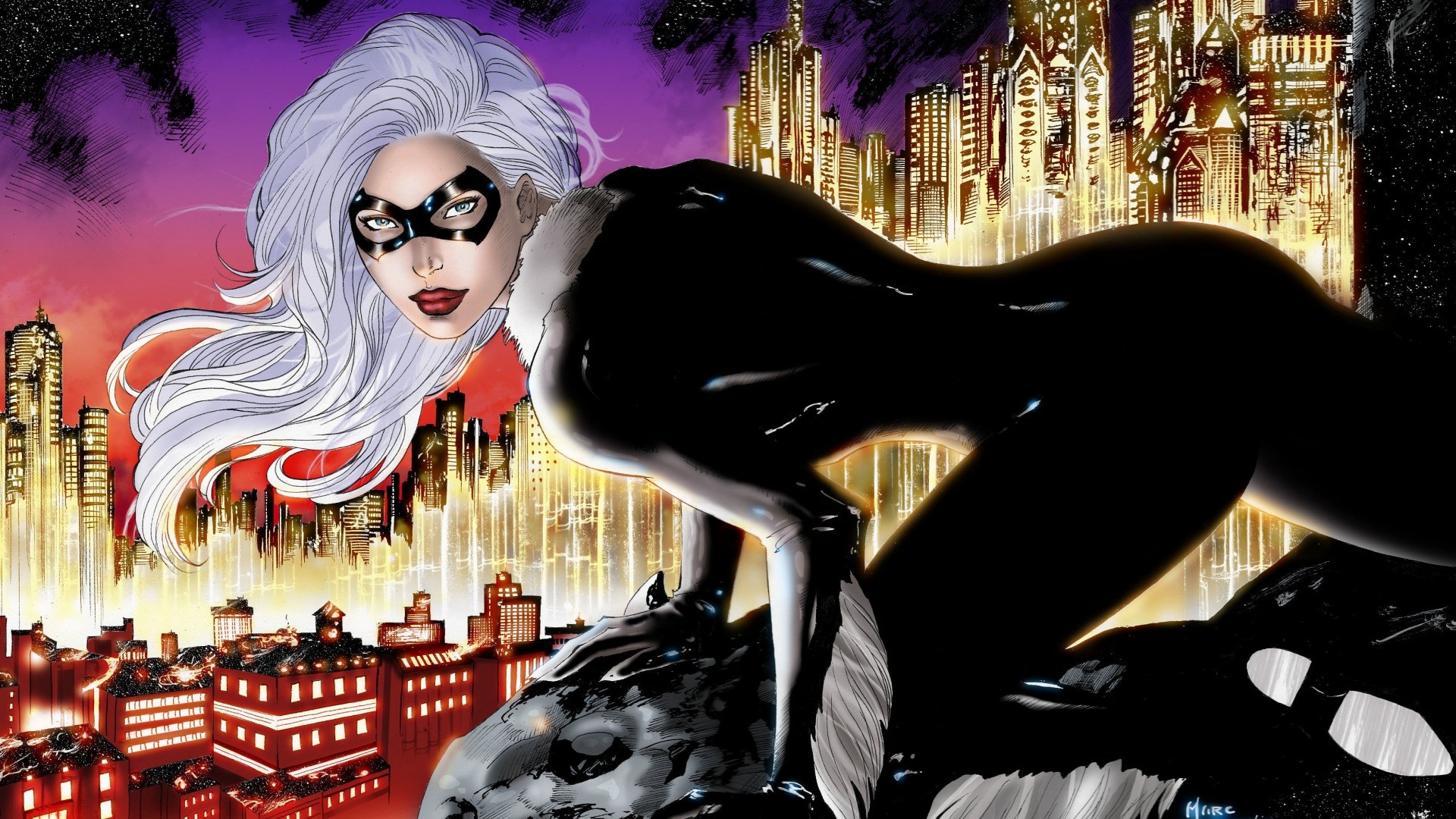 Marvel Felicia Hardy Black Cat 1080p Hd Wallpaper Background - Black Cat Marvel Глаза , HD Wallpaper & Backgrounds