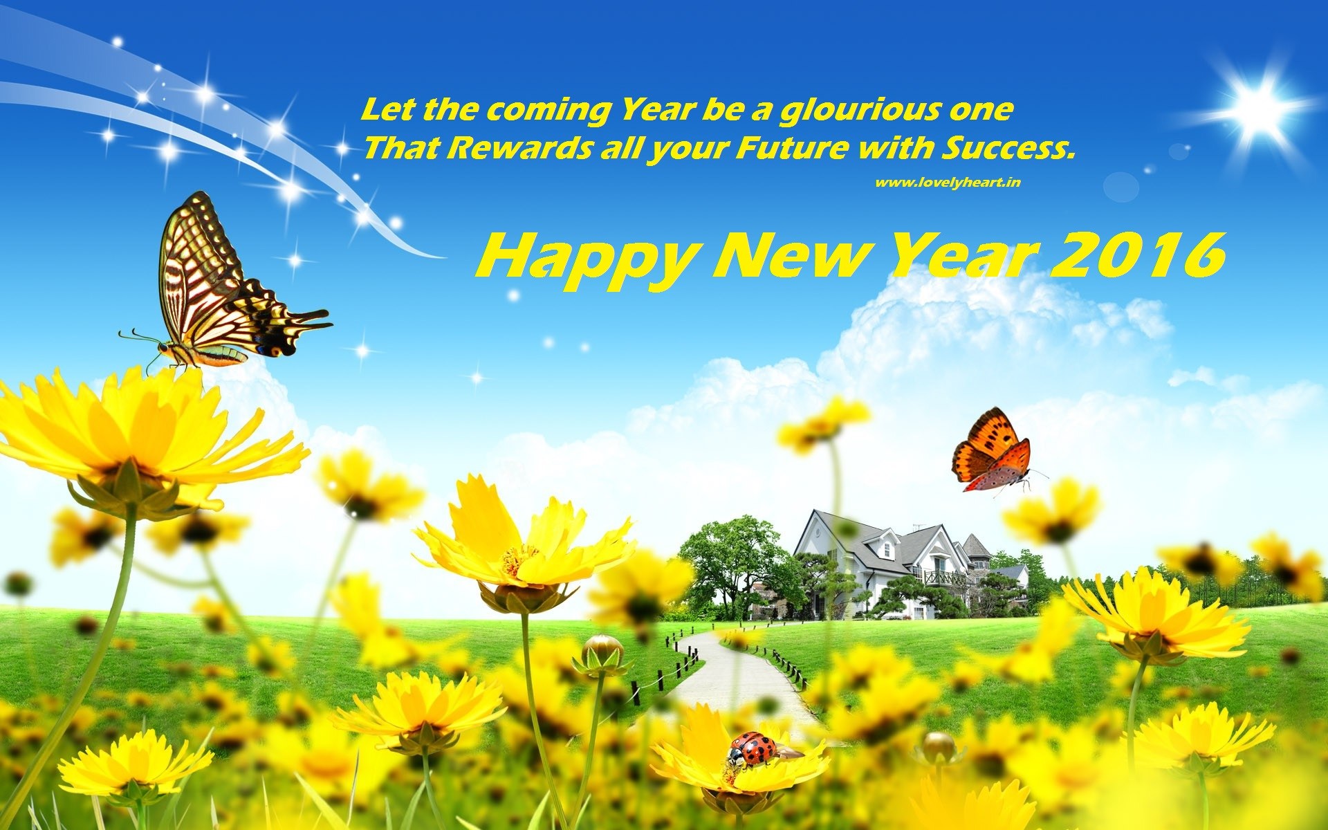 Happy New Year Flower Wallpaper - Name Wallpaper Free Download , HD Wallpaper & Backgrounds