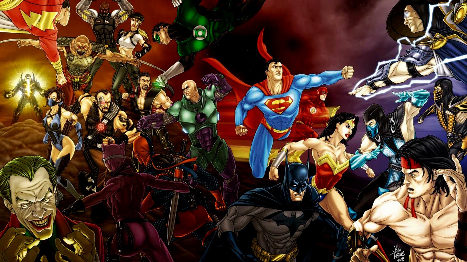 Free Dc Comics Wallpaper - Mortal Kombat Vs Dc Universe Comic , HD Wallpaper & Backgrounds