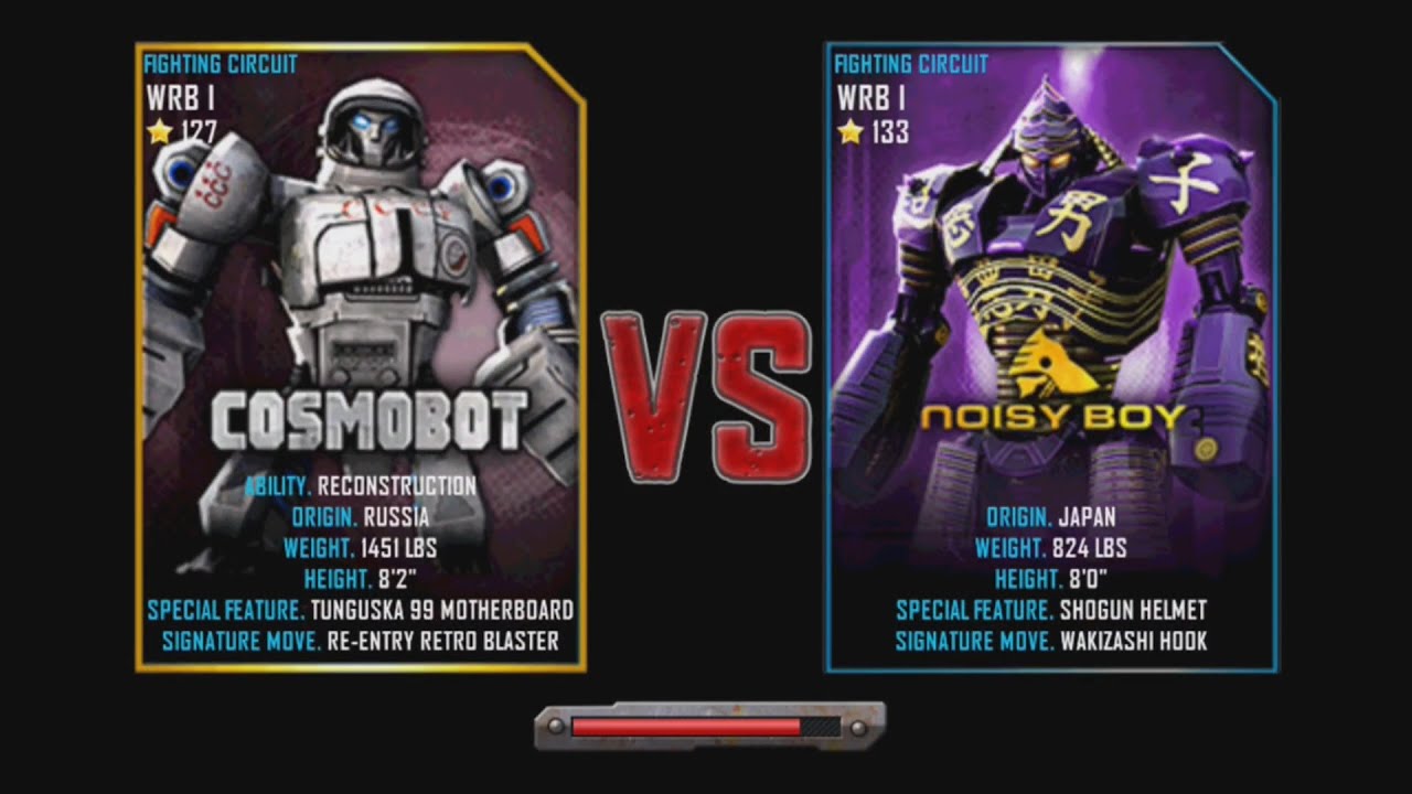 Real Steel Wrb World Robot Boxing I Cosmobot Vs Noisy - Real Steel Robots Noisy Boy , HD Wallpaper & Backgrounds