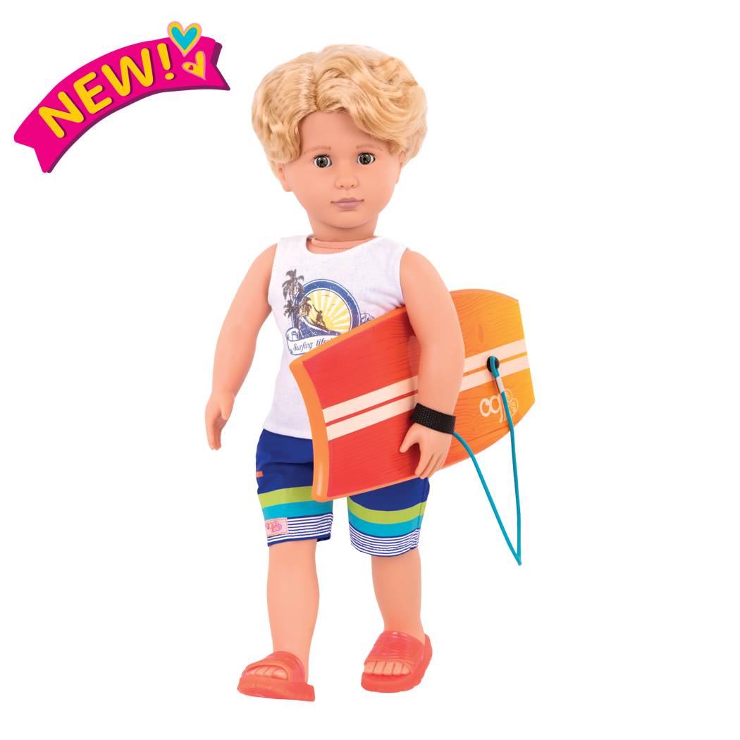 Gabe 18-inch Boy Doll In Surfer Outfit - Our Generation Boy Doll , HD Wallpaper & Backgrounds