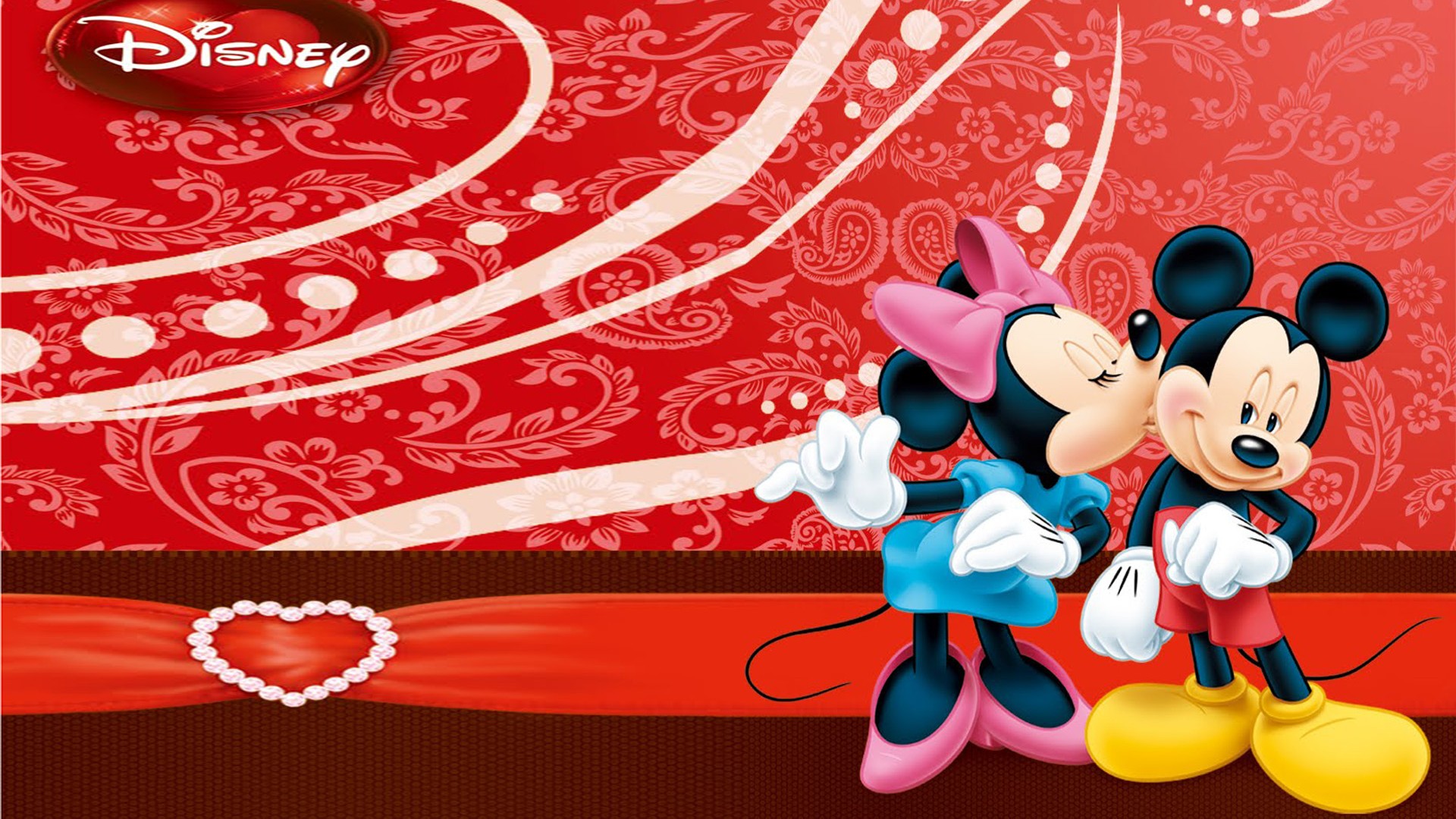 Mickey & Minnie Mouse Kiss Wallpaper For Mobile , HD Wallpaper & Backgrounds
