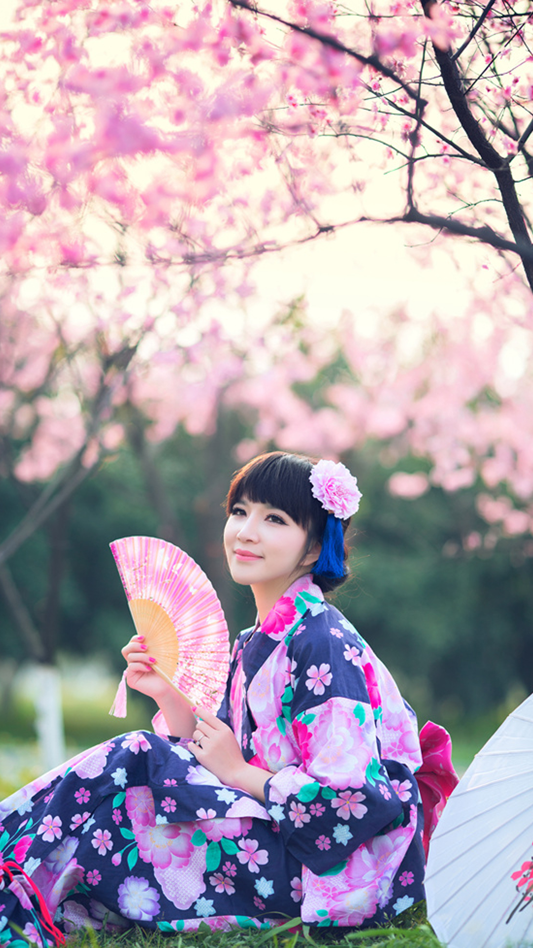 Sakura Season Japanese Girl Japan Android Wallpaper - Iphone 6 Wallpaper Sakura , HD Wallpaper & Backgrounds