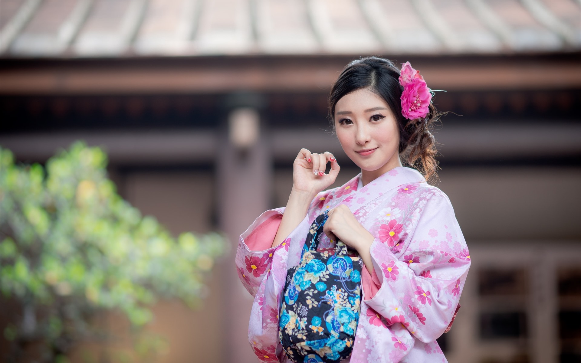Download This Wallpaper - Beautiful Japanese Woman Kimono , HD Wallpaper & Backgrounds