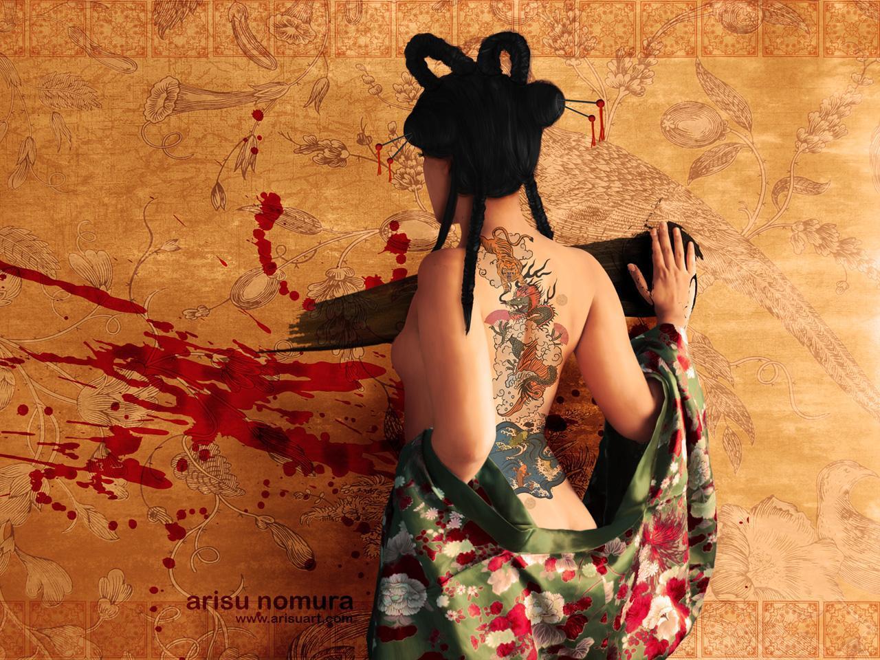 Tatuajes Fondo De Pantalla Possibly Containing A Kimono - Traditional Chinese Woman Tattoo , HD Wallpaper & Backgrounds