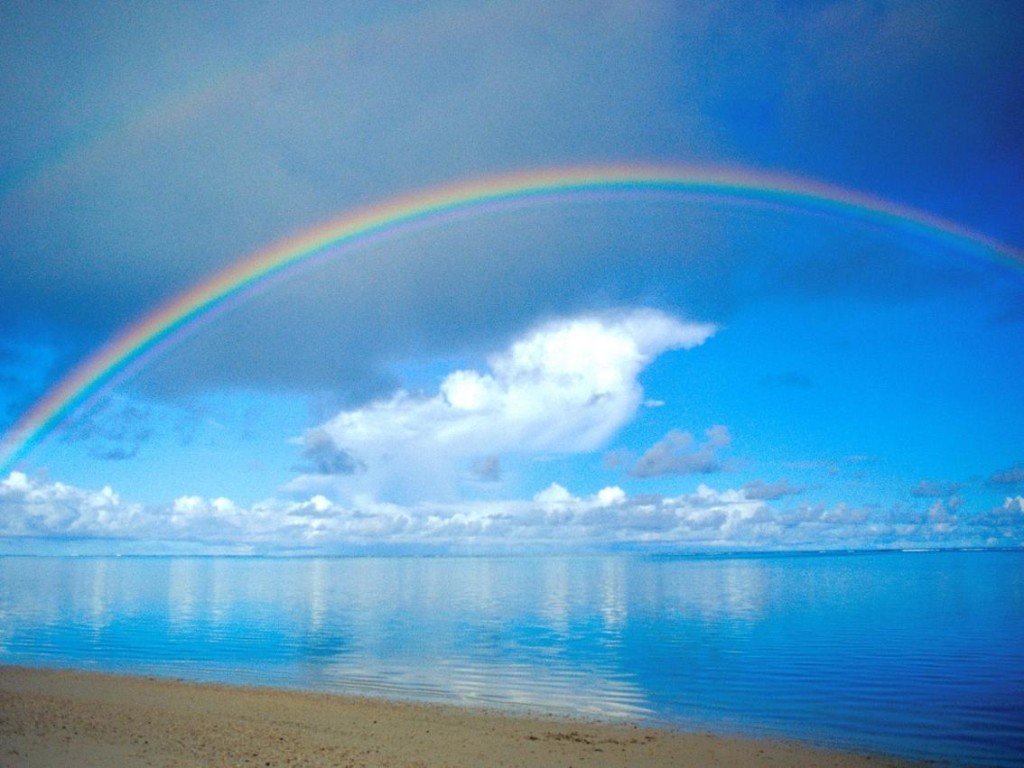 Nature-wallpapers - Beach Rainbow , HD Wallpaper & Backgrounds