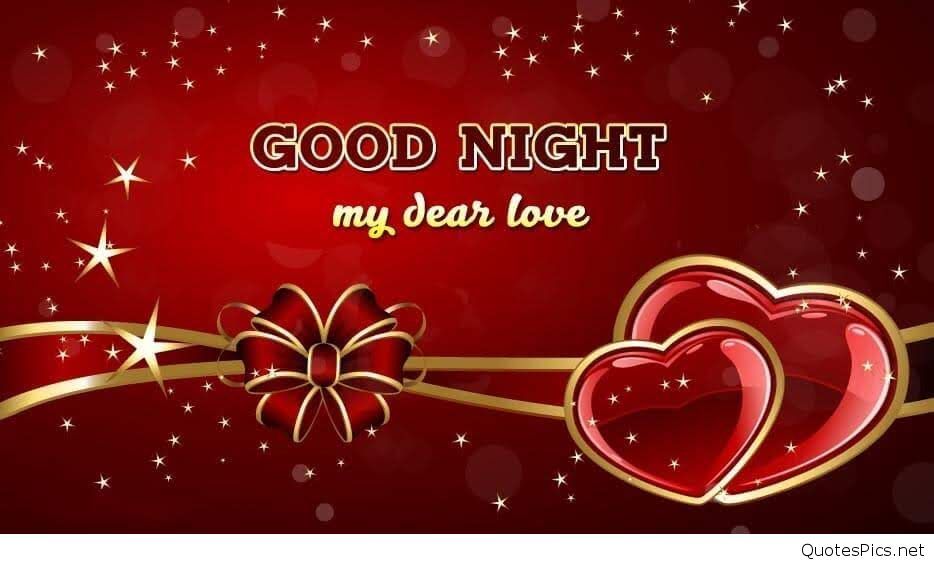 Heart Good Night Images - Good Night Dear Love , HD Wallpaper & Backgrounds