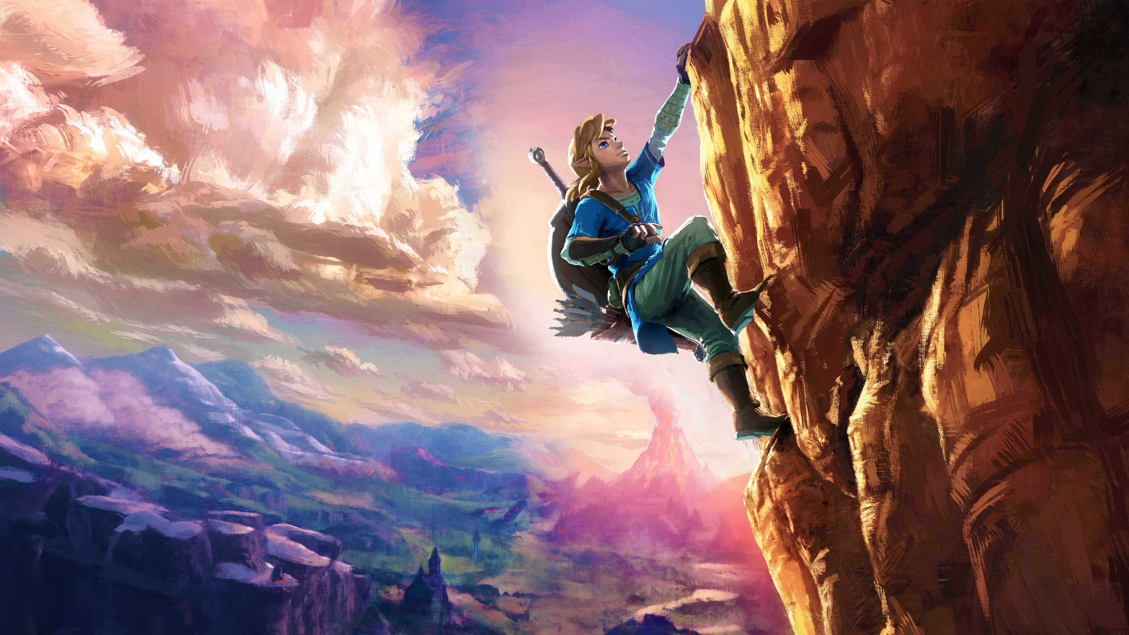 The Legend Of Zelda - Breath Of The Wild Wallpaper Climbing , HD Wallpaper & Backgrounds
