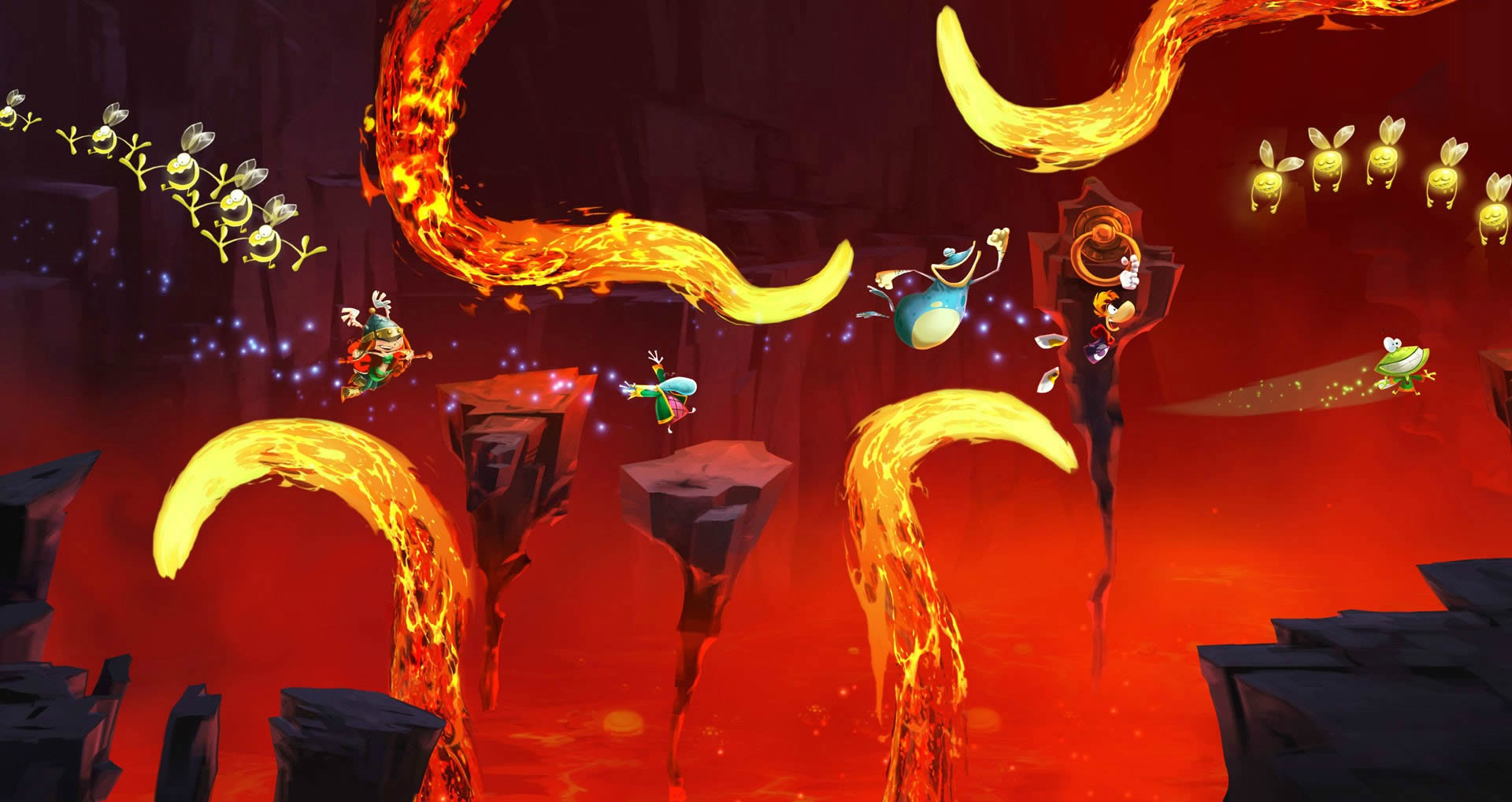 Rayman Legends Fire Level , HD Wallpaper & Backgrounds