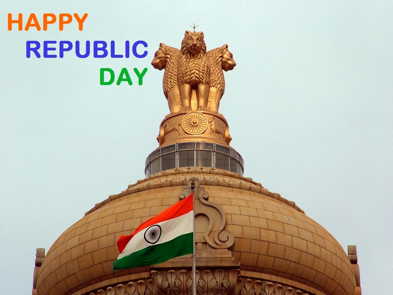 65th Happy Republic Day Hd Wallpapers - Vidhana Soudha , HD Wallpaper & Backgrounds