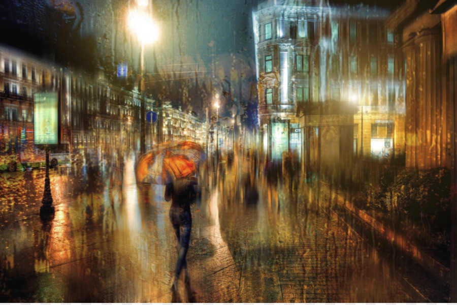 Saint Petersburg, Rain, Street, Computer Wallpaper, - Street Building Rain Night , HD Wallpaper & Backgrounds