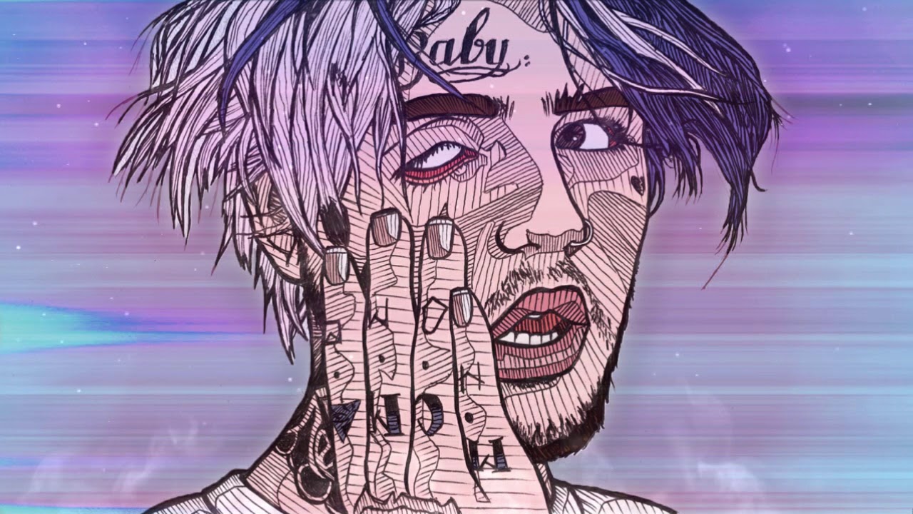 Wallpaper Engine [no Sound] - Lil Peep Cartoon Drawing , HD Wallpaper & Backgrounds