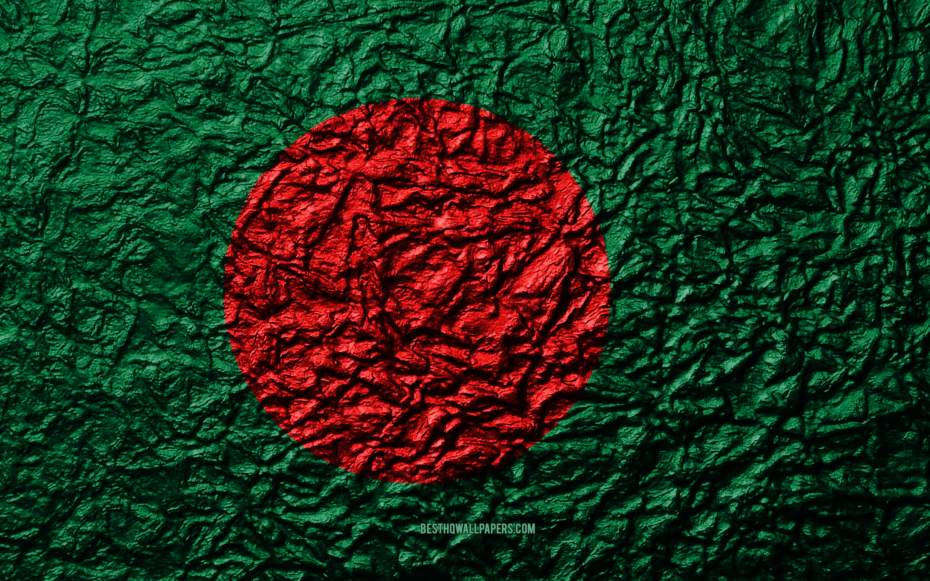 Flag Of Bangladesh, 4k, Stone Texture, Waves Texture, - Facebook Cover Photo Gold , HD Wallpaper & Backgrounds