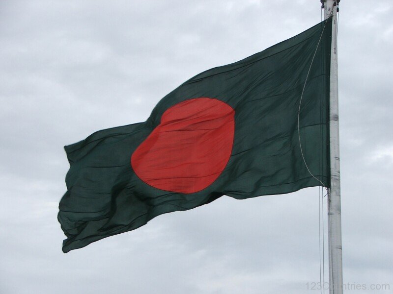 Bangladesh National Flag Image - Bangladesh Waving Flag Png , HD Wallpaper & Backgrounds