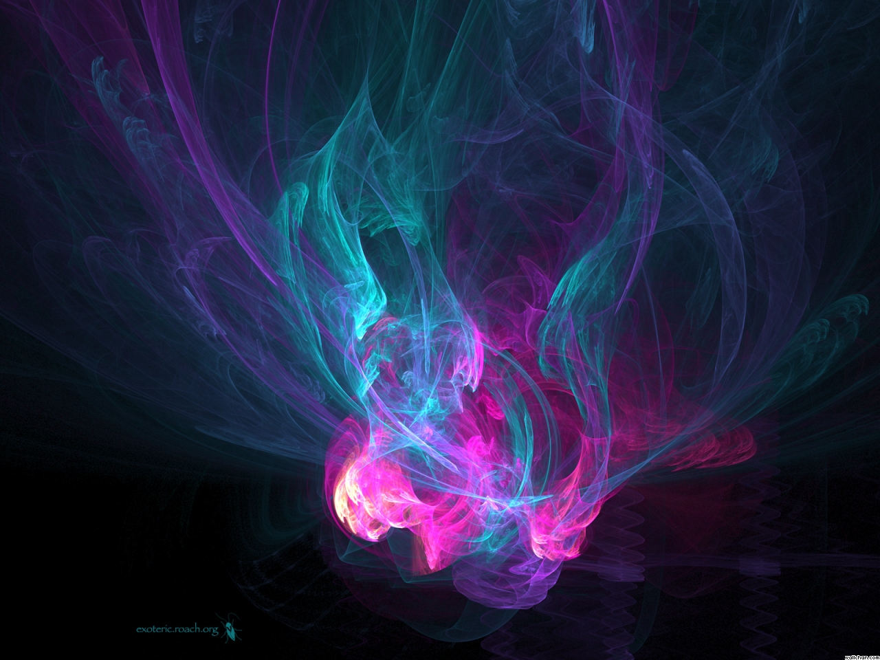 Pink Animal Print Psychedelic Flame Smoke Wallchan - Magic Smoke , HD Wallpaper & Backgrounds