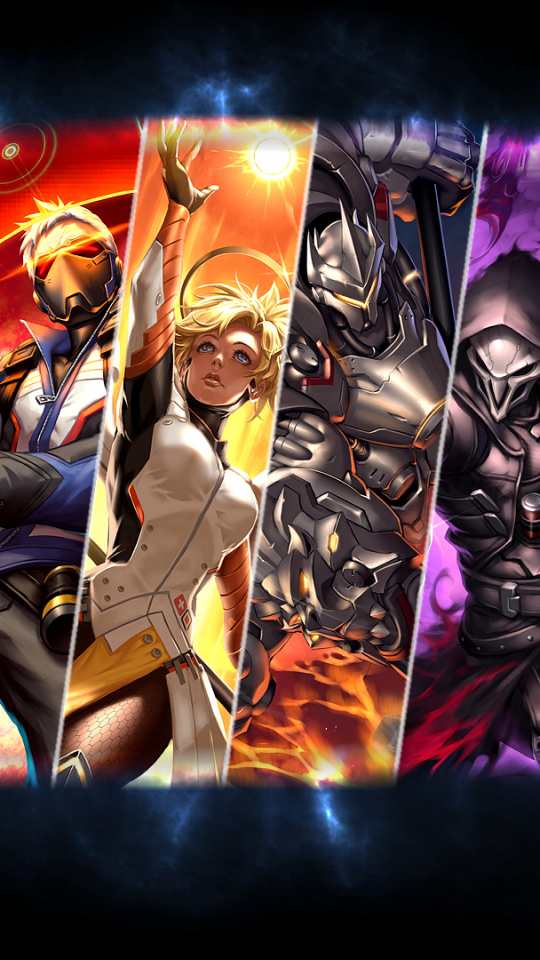 Overwatch, Heroes, Tracer, Reinhardt, Lucio, Mercy, - Overwatch , HD Wallpaper & Backgrounds