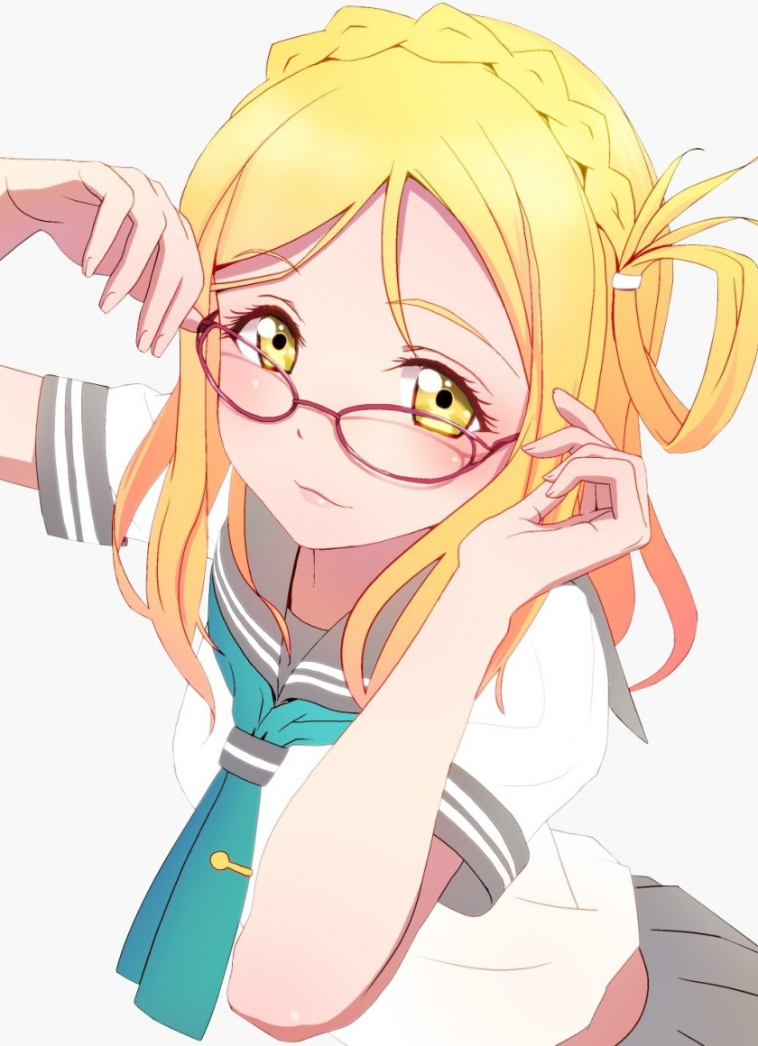 Wallpaper Yellow Eyes, Anime Girl, Glasses, Beautiful, , HD Wallpaper & Backgrounds