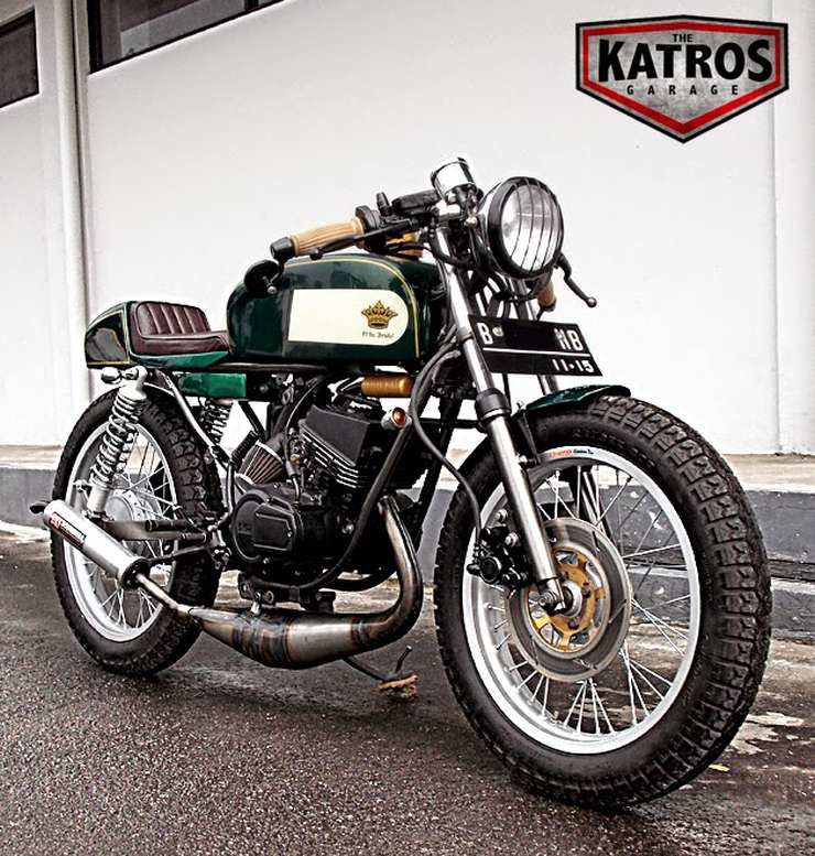 The Katros' Yamaha Rx135 Cafe Racer Custom - Yamaha Rx 135 Custom , HD Wallpaper & Backgrounds