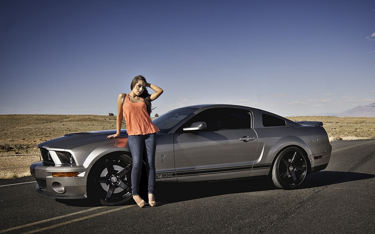 1280 X - Ford Mustang Gt Chica , HD Wallpaper & Backgrounds