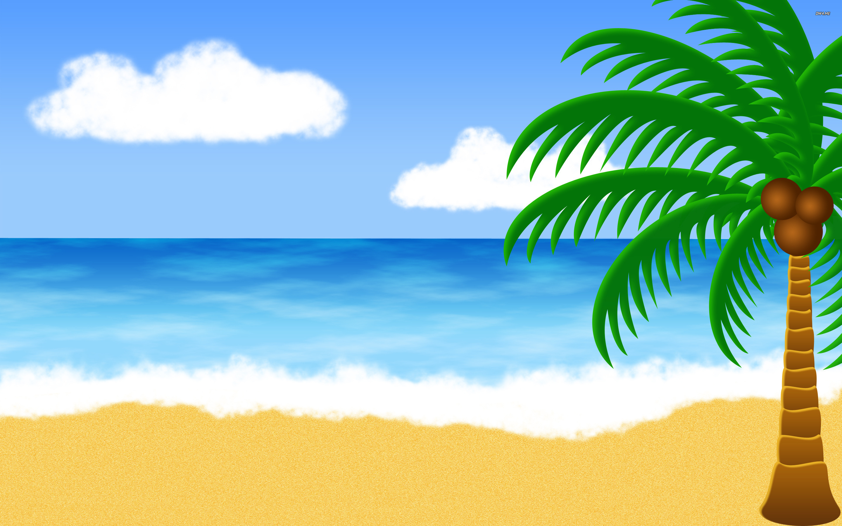 Animated Beach Wallpaper - Hawaiian Beach Background Clipart , HD Wallpaper & Backgrounds