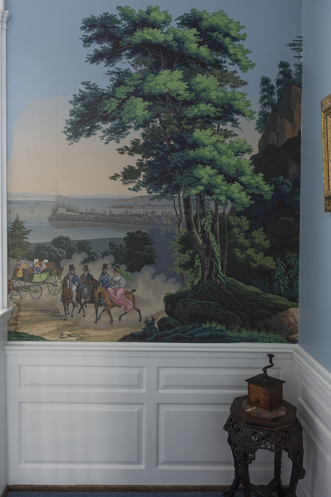 Hand-painted Wallpaper At Morgan's Mount Vernon Farm - Historic French , HD Wallpaper & Backgrounds