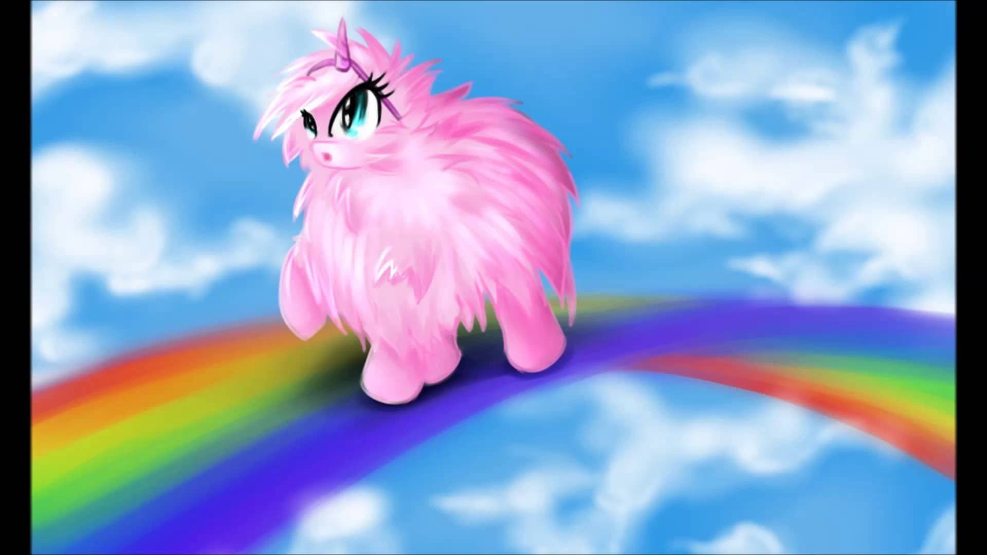 Explore Unicorn Birthday, Unicorn Party, And More - Pink Fluffy Unicorn Full Hd , HD Wallpaper & Backgrounds