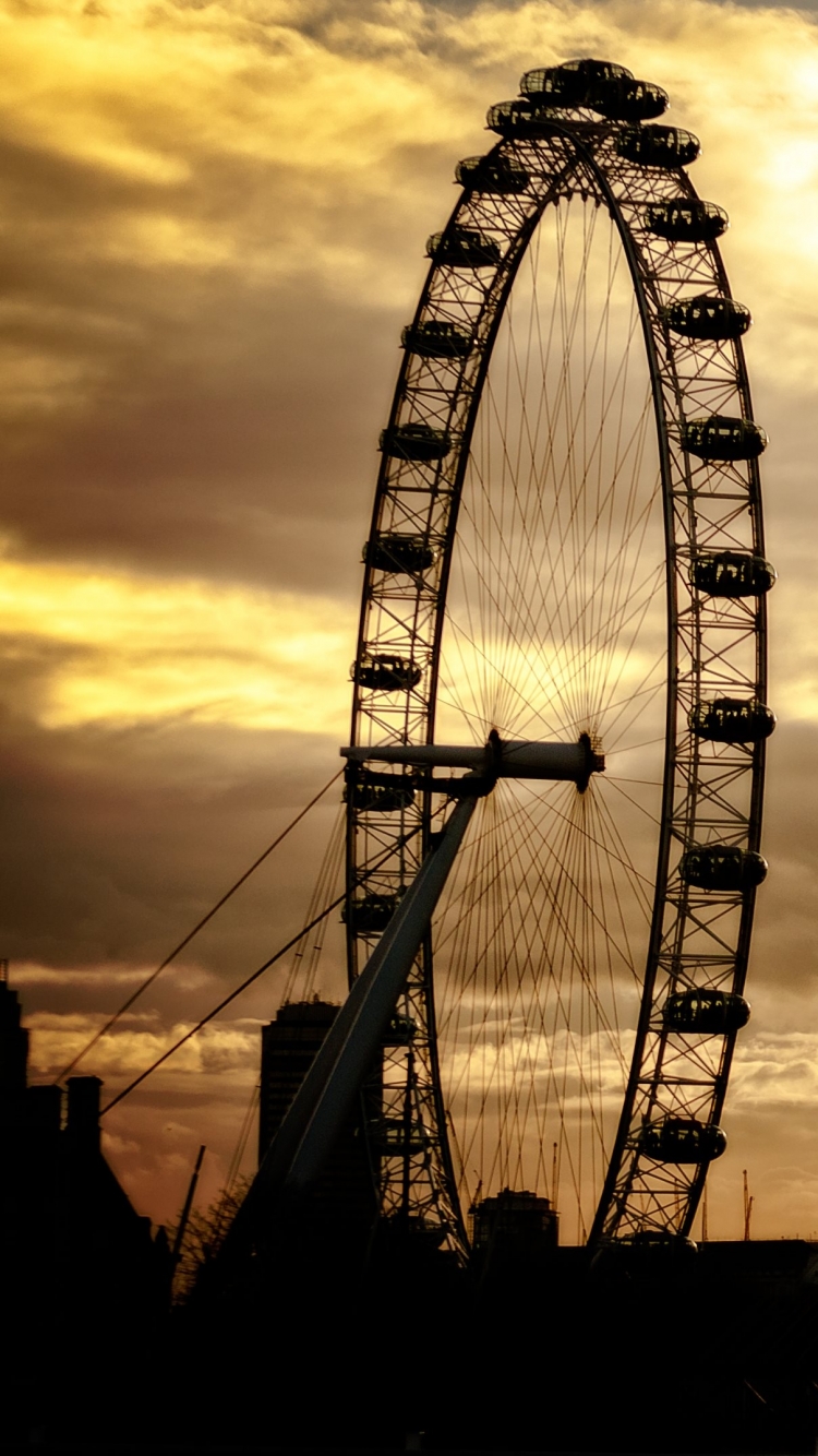 Man Made / London Eye Mobile Wallpaper - London Eye , HD Wallpaper & Backgrounds