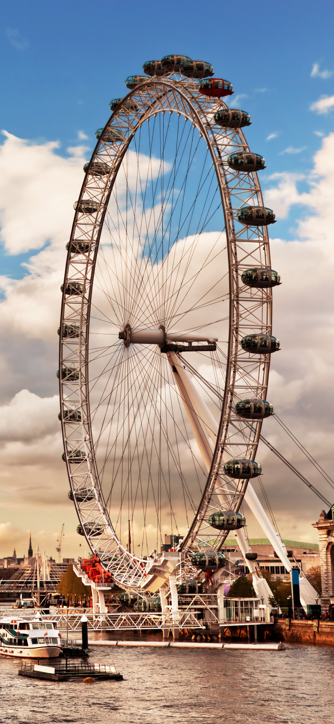 Capital City, London Eye, River Thames, Skyline, Cityscape - London Eye , HD Wallpaper & Backgrounds
