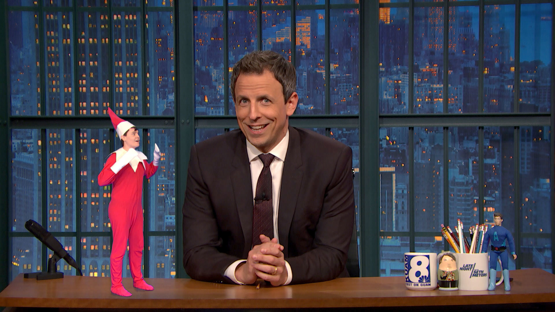 Watch Late Night With Seth Meyers Seth Faces The Elf - Late Night With Seth Meyers Washington Dc , HD Wallpaper & Backgrounds