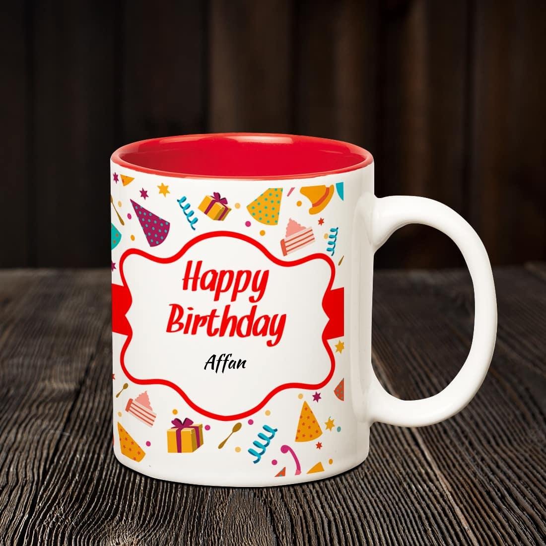 Buy Huppme Happy Birthday Affan Inner Red Coffee Name - Happy Birthday Zee , HD Wallpaper & Backgrounds