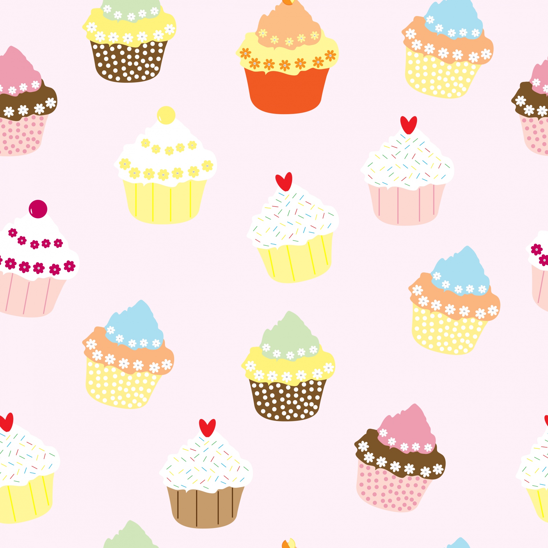 Cute Cupcakes Background , HD Wallpaper & Backgrounds