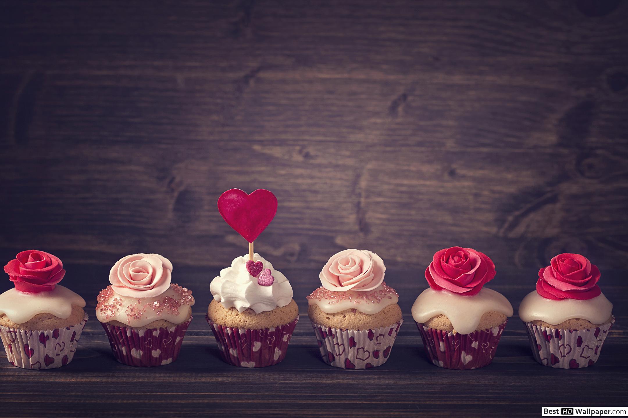 Standard - Rose Cupcakes Background , HD Wallpaper & Backgrounds