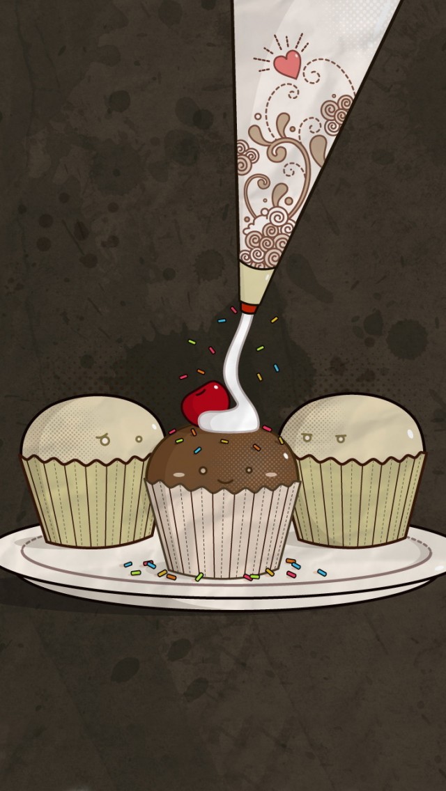Cupcakes Illustration - Wallpaper , HD Wallpaper & Backgrounds