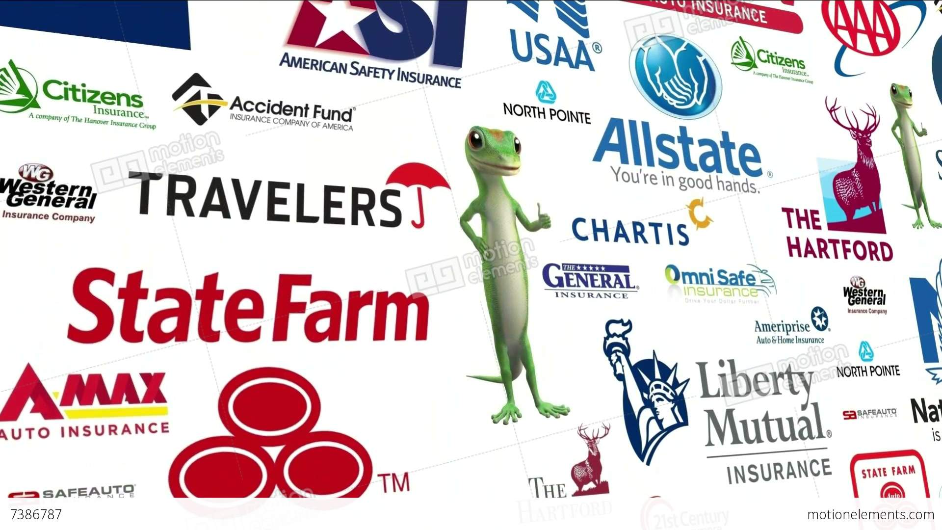 *reverse* Auto Insurance Logo Loop Stock Video Footage - Vehicle Insurance Company Logos , HD Wallpaper & Backgrounds